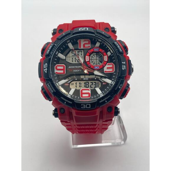 Armitron Pro Sport Mens Digital Analog Multifunction Watch 52mm WR Timer Alarm - Picture 5 of 13